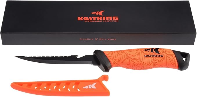 KastKing Speed Demon Pro Fillet Knife with Protective Sheath | Razor Sharp G4116 German Stainless Steel Blade, Non-Slip Grip, Corrosion-Resistant Coating, 8 Options Available
