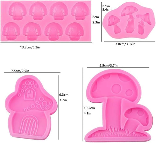 Mushroom Silicone Mold,Mushroom Chocolate Mold Cute Candy Vegetable Fondant Molds for Cupcake Gummy Cake Pop Puck Decoration DIY Crafts Polymer Clay