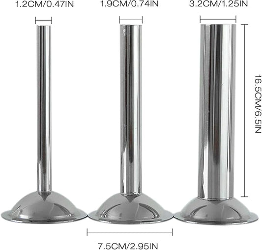 3 Pieces #12 Sausage Stuffer Grinder Tubes | Stainless Steel, Grinder Tubes for Size 10 and 12 Meat Grinder Food Maker Kit, for #12 Food Grinder
