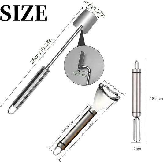 3PCS Corn Peeler Stainless Steel Corn Peeler,Stripper Tool and Corn Holder Set 2025 Corn Planer Cutter Thresher Scraper,Peel Corn Cob Separator Quick,Kitchen Gadgets