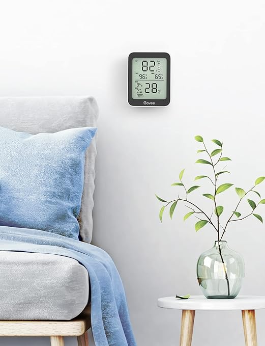 Govee Indoor Hygrometer Thermometer 3Pack H5075 with Bluetooth App Control | Room Temperature Humidity Meter, 164t Remote Monitor, Smart Alerts, 2 Years Data Storage Export, for Bedroom Wine Cellar