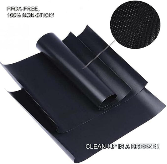RENOOK Grill Mats for Outdoor Grill, Set of 10 Grill Mat for Gas Grill, 100% Non-Stick BBQ Sheets for Grilling, 15.75 X 13 Inch