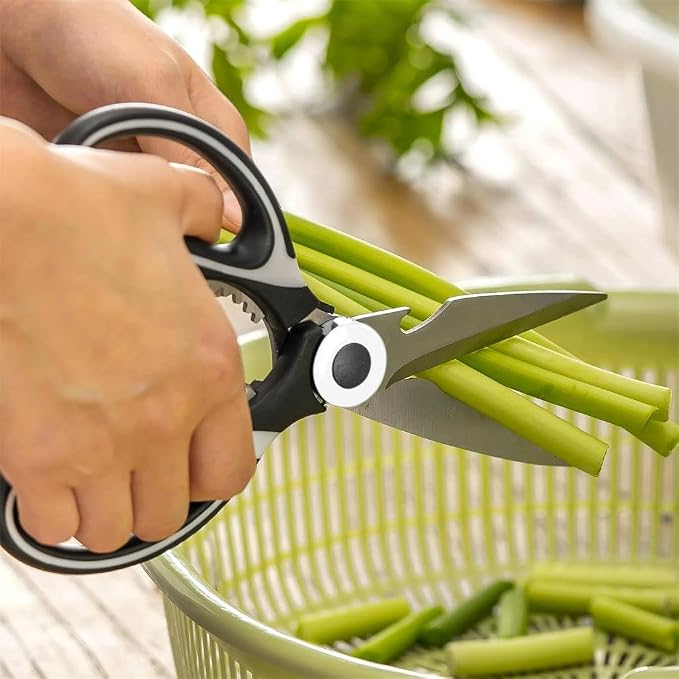 Kitchen Shears - QtoiKce Kitchen Scissors Heavy Duty Stainless Steel Food Shears for Cutting Meat, Fish, Poultry Shears Multipurpose Utility Scissors