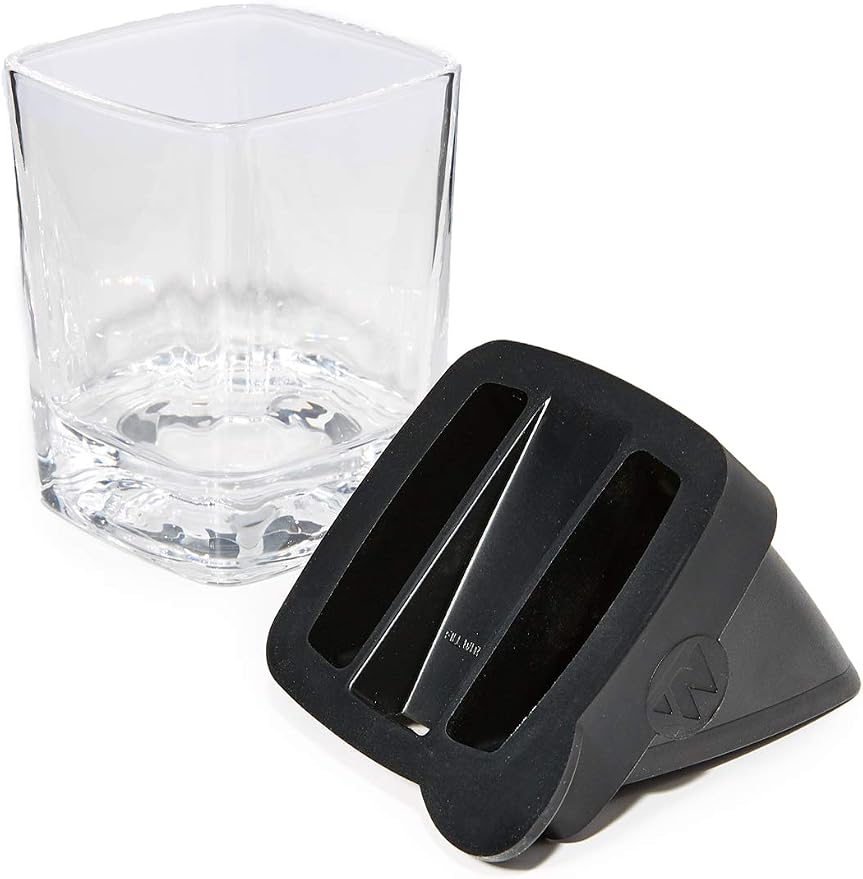 Corkcicle Whiskey Wedge - Premium Old Fashioned Glass with Silicone Ice Mold - For Bourbon, Scotch, & Spirits - Great Gift for Dad - Perfect for the Holidays - 9 oz