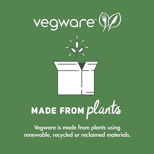 Vegware Compostable 32oz Molded Fiber To Go Containers, 2 Compartment, Case of 600, Nourish, No-Added PFAS, Reuseable, Bagasse, Meal Prep Food Storage, Hot or Cold, Choice of Size 5 Lids & bases