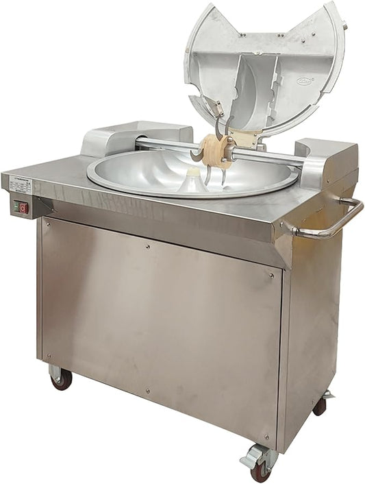 TECHTONGDA Commercial Food Processor Chopper for Meat and Vegetable, Electric Food Cutter Grinder Machine, 1500W Meat Bowl Chopper Machine with 24L Capacity for Restaurant