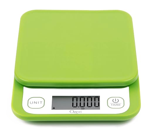 Ozeri® Garden and Kitchen Scale II with 420 Variable Graduation Technology® | Measures most delicate garden herbs and greens at 0.1 g for ingredients under 420 grams and 0.5 g for items over 420 grams