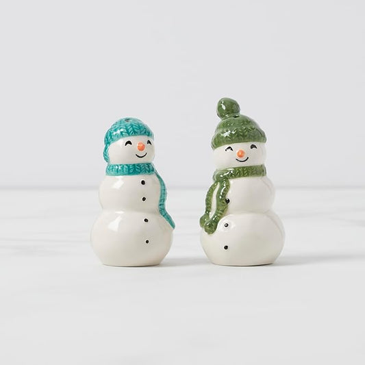 Lenox 895171 Balsam Lane Snowman Salt & Pepper Set, 2-Piece, Christmas & Holiday Hosting