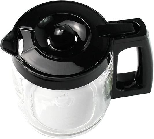 12-Cup Replacement Coffee Carafe Pot only Compatible with Hamilton Coffee Maker, Machine, Brewer Models 49980A, 49980Z, 49983, 49618, 46300, 46310, 49976, 49966, 49350 | Black