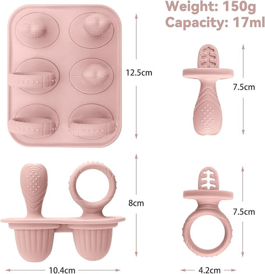 Silicone Baby Popsicle Molds with Sticks, Mini Popsicles Molds for Babies Breastmilk Popsicle Molds for Teething Relief, Frozen Treats Maker Popsicle Maker Ice Pop Mold for Toddlers Kids