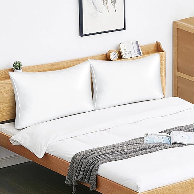 EIUE Bed Pillows for Sleeping 2 Pack Queen Size,Super Soft Down Alternative Microfiber Filled Pillows,20 x 30 Inches,White