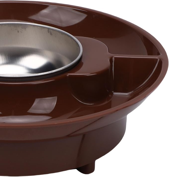 Electric Chocolate Fondue Pot, Food Grade Stainless Steel Melting Bowl with 3 Section Detachable Tray, for Chocolate Sauce Party Wedding Family Reunion (US Plug 110V)