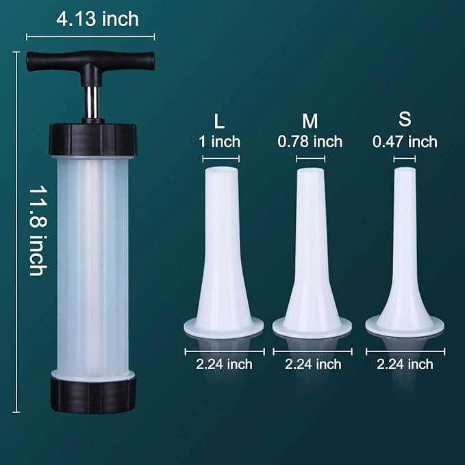 Sausage Meat Filling Machine, Simple Hand-Made Sausage Making Machine, Sausage Stuffer With 3 Stuffing Tubes, Used To Make Sausages Of Different Sizes, Fast Sausage Making Tools