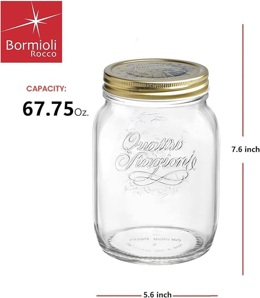 Bormioli Rocco Quattro Stagioni Maxi Collection - Jar - 2 Liter (67.75 oz.)