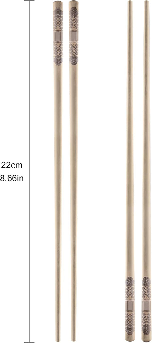 Korean Metal Chopsticks 2 Pairs, Matte Gold Stainless Steel Chopsticks with Two-Tone Dancheong Laser Engraving, Reusable Dishwasher Safe Gift Set