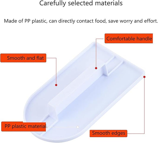 2 PCS Fondant Smoothing,Cake Decoration Icing Smoother, Paddle Fondant Polisher Finisher Sugarcraft Cups,fondant paddle,White,14.5 x 8 cm/5.7" x 3.1"