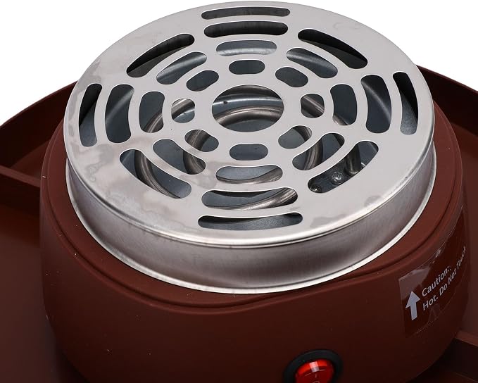 AUNMAS 2 in 1 Electric Smores Maker Indoor Roaster & Chocolate Fondue Pot with 4 Roasting Forks 4 Detachable Trays for Family Gatherings Game Nights (US Plug 110V)