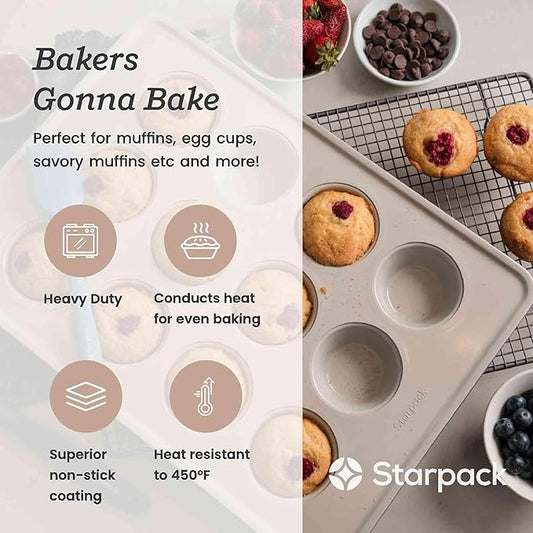 Starpack 'Bakers Gonna Bake' High Performance Nonstick 12 hole Muffin Pan