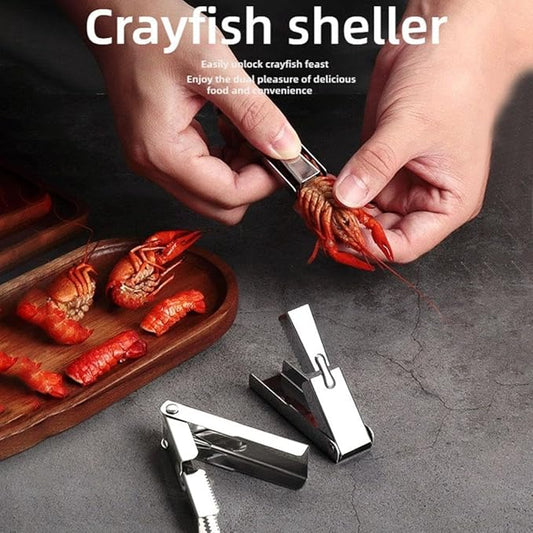 2025 New Crawfish Peeler Tool Stainless Steel, Crayfish Shelling Device Seafood Tool, Crawfish Tail Peeler, Crawfish Tail Remover Tool, Stainless Steel Crawfish Tail Peeler Tool (3 Pcs)