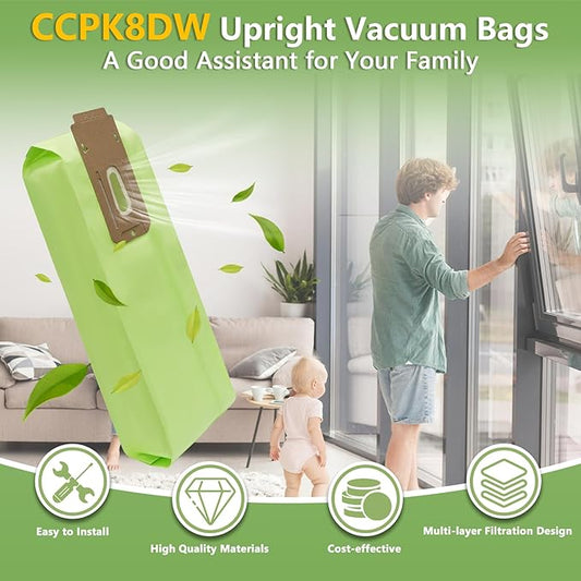 25 Pack Vacuum Bags Replacement for Oreck Type CC, Fit for All Oreck XL Upright Vacuum Cleaner, Replaces Part # CCPK8DW