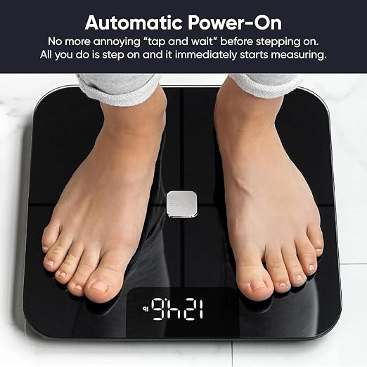 Wyze Smart Scale for Body Weight, Digital Bathroom Smart Scale for Body Fat, BMI, and Heart Rate, 13 Body Composition Analyzer with App, Bluetooth, 400 lb, Dark Blue