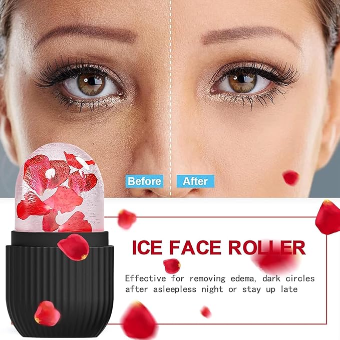 Face Bowl for Ice With Built-in Ice Tray, Collapsible Silicone Ice-Bath Face Bowl, Small Reusable Face-Ice Plunge Bowls, Perfect for Home Use, Camping, Travel (Green)