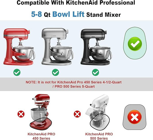 GuanQiao Food-Grade Bamboo Mixer Slider: For KitchenAid 5-8 Qt Bowl Lift Stand Mixer. Appliance Sliding Mat For Artisan, Kitchen Countertop Storage Accessories (Moving Tray)