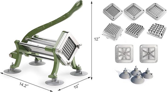 New Star Foodservice 38408 Commercial Grade French Fry Cutter, Complete Combo Sets