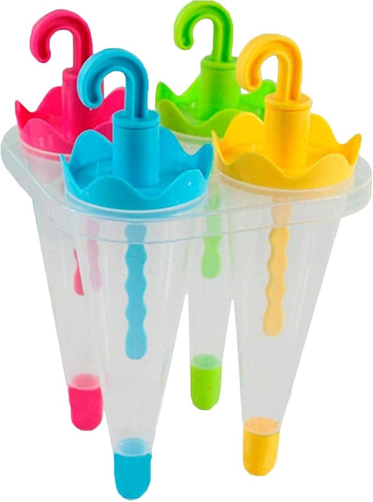 Set of 2 Umbrella Ice Pop Maker Mold Popsicle Dessert Ice Cream Frozen Pops Cake Treats (2 Popcicle Molds)