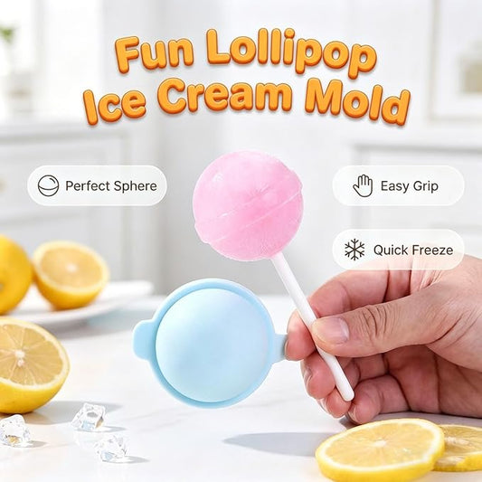 8PCS Silicone Lollipop Popsicle Molds,Reusable Homemade Popsicle Molds, DIY Ice Pop Maker for Kids, BPA Free Reusable Ice Cream Molds with Sticks(radom,with funnel)