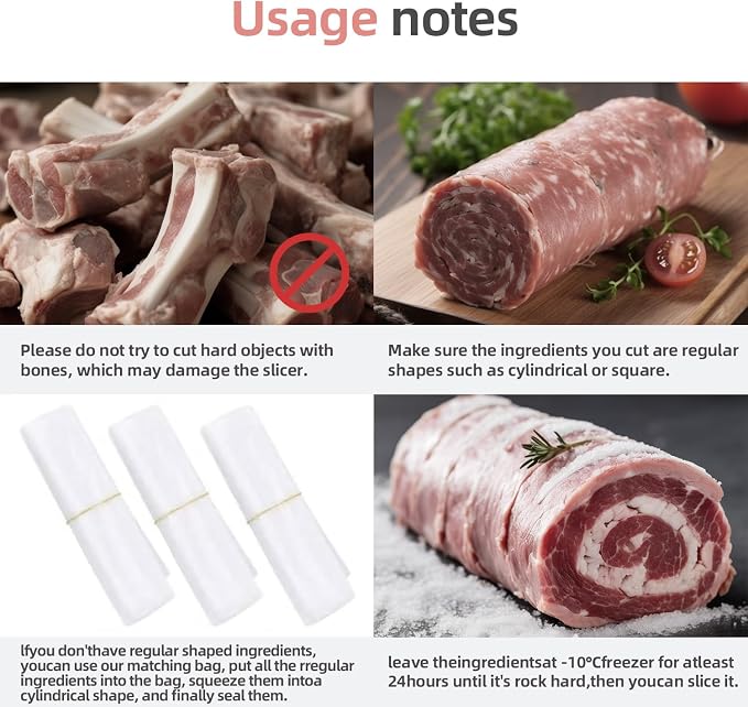 Manual Frozen Meat Slicer for Hot Pot, Upgraded Stainless Steel Meat Cutter for Beef Mutton Pork Roll, Food Slicer Machine for Shabu Shabu, BBQ, Sandwiches, KBBQ Home Cooking