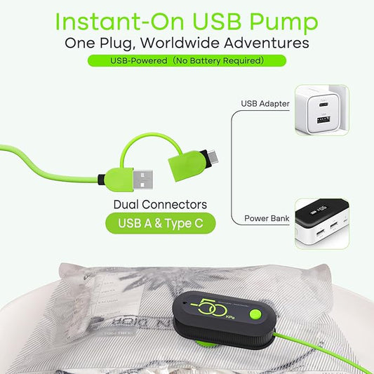 9 Pack Travel Vacuum Storage Bags with USB Electric Pump, Carry-on Size Space Saver Bags for Clothes and Clothing Travel,Compression Packing for Luggage and Suitcase