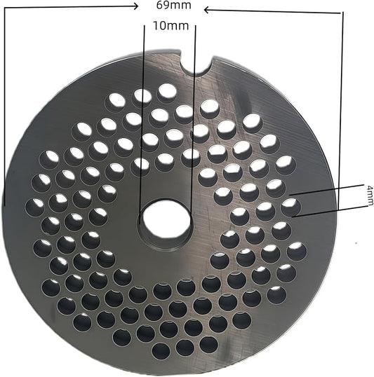 For Hobart, LEM, Cabelas, Weston and FGA Food Chopper, MTN Meat Grinders of #12 Stainless Steel Meat Grinder Plate Discs Blades,Cutting Disks Heavy Duty. (4/25 Hole Plate)