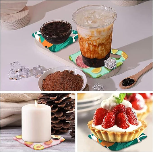 Cup Shape Coaster Resin Mold Silicone Epoxy Casting Mold for Cup Mat Agate Coaster Mold Wine Glass Holder Home Decoration DIY Craft Project