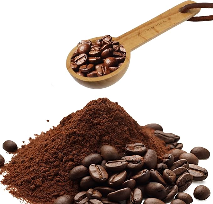 2pcs 10ml Wood Measuring Spoon and Scoop Wooden Tablespoon 10ml Measuring Scoop 2/3 TBSP Retro Coffee Spoons for Dry Ingredients Ground Tea Spice (Wood Color, 2/3TBSP)