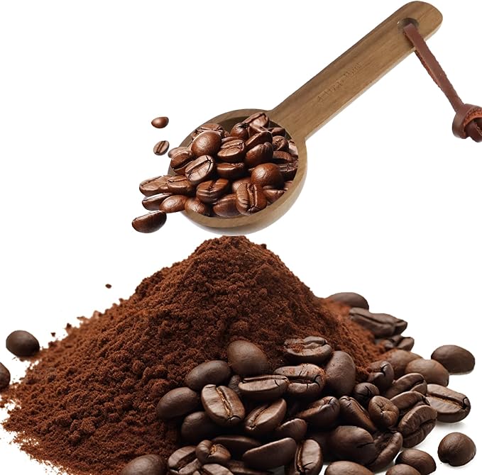 2pcs 15ml Walnut Measuring Spoon and Scoop Wooden Tablespoon 15ml Measuring Scoop 1 TBSP Retro Coffee Spoons for Dry Ingredients Ground Tea Spice (Walnut Color, 1TBSP)