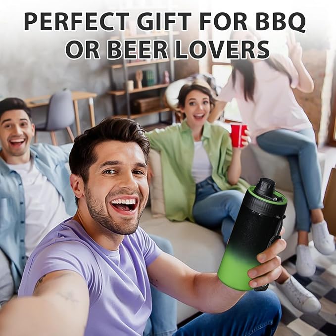 JOOPETALK Universal Can Cooler with Lid Fits All 12oz Cans& Bottles, 100% Leak-Proof Water Bottle, 4-in-1 Insulated Can Cooler for Beer, Soda & Energy Drinks, Dishwasher Safe