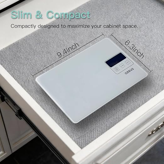 AZEUS Food Scale with USB Rechargeable, Digital Kitchen Scale with 6 Units, High Precision to 0.04 oz /11lbs Capacity, Weight Range from 3g-5000g