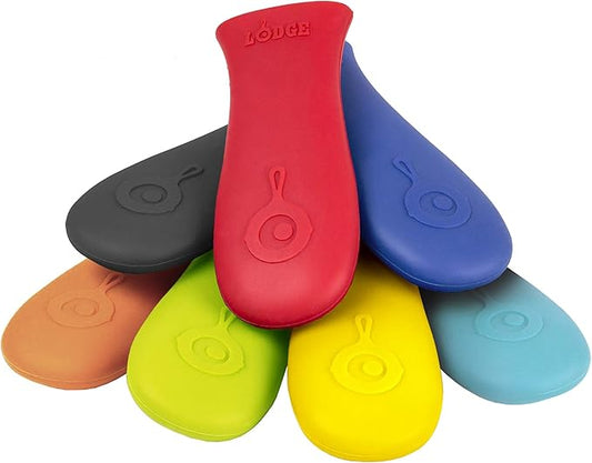 Lodge Silicone Hot Handle Holder - Dishwasher Safe Hot Handle Holder Designed for Lodge Cast Iron Skillets 9 Inches+ w/Keyhole Handle - Reusable Heat Protection Up to 500° - Yellow