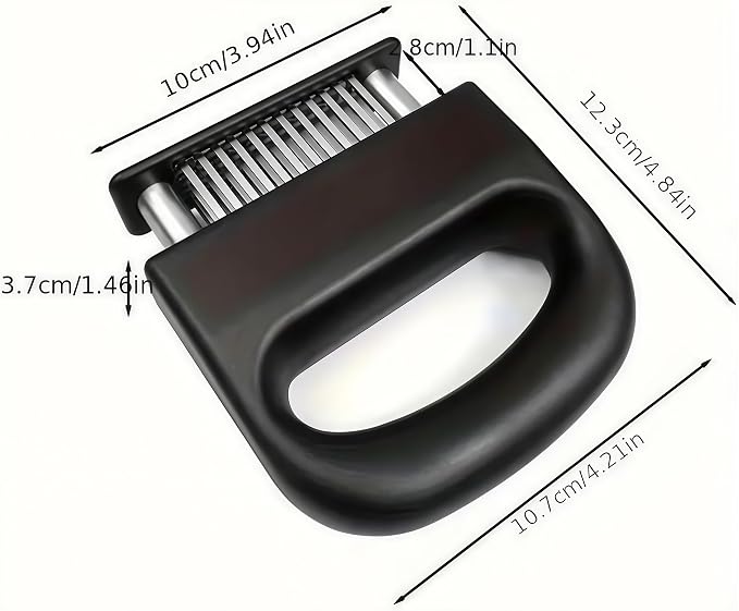 Meat Tenderizer with 48 Stainless Steel Ultra Sharp Needle Blades Heavy Duty Cooking machine, Detachable Kitchen Cooking Tool, perfect for, pork chops, chicken, and barbecue, a steak tenderizing tool