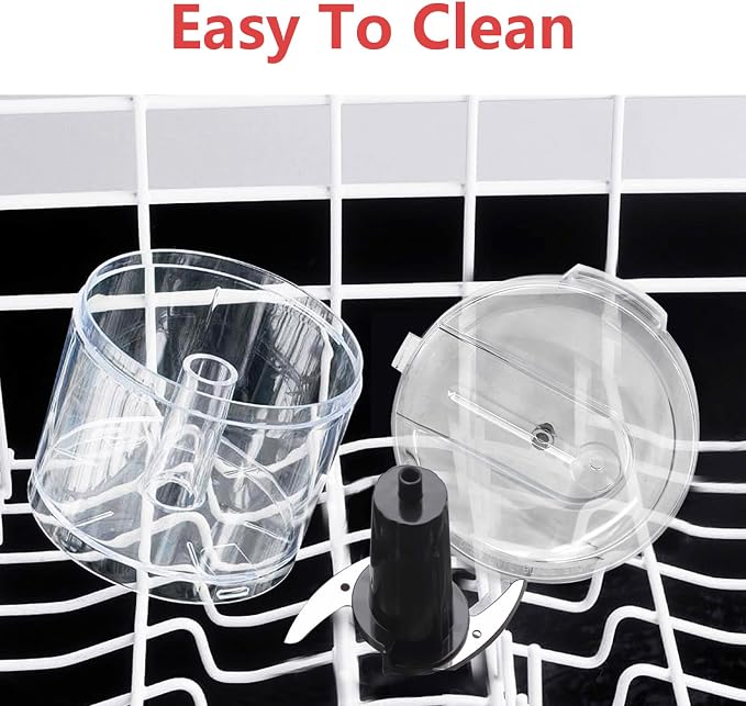 Liebe&Lecker Mini Food Processor 1.5 Cup Small Chopper Electric Mincer | Vegetable Chopper For Onions Garlic Meat Food, Chopper Container For Dicing, Mincing & Puree, Dishwasher Safe Compact Size