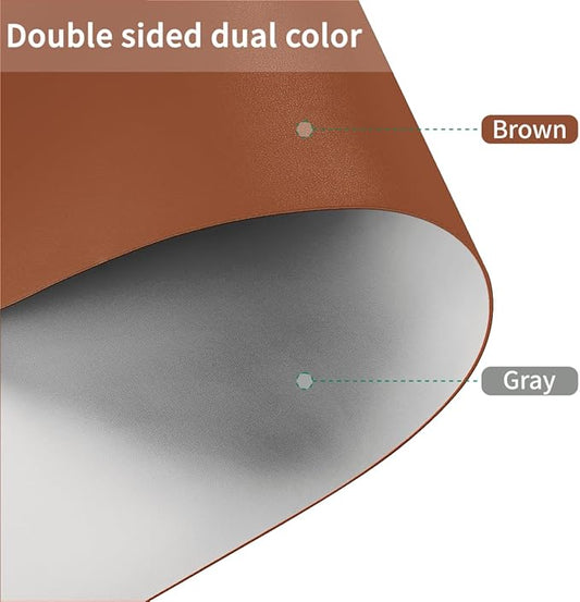 Dresser Top Cover - Can Be Used On Both Sides Waterproof and Easy to Clean Good Flatness Used for Dresser Table(Brown+Gray 10x44)