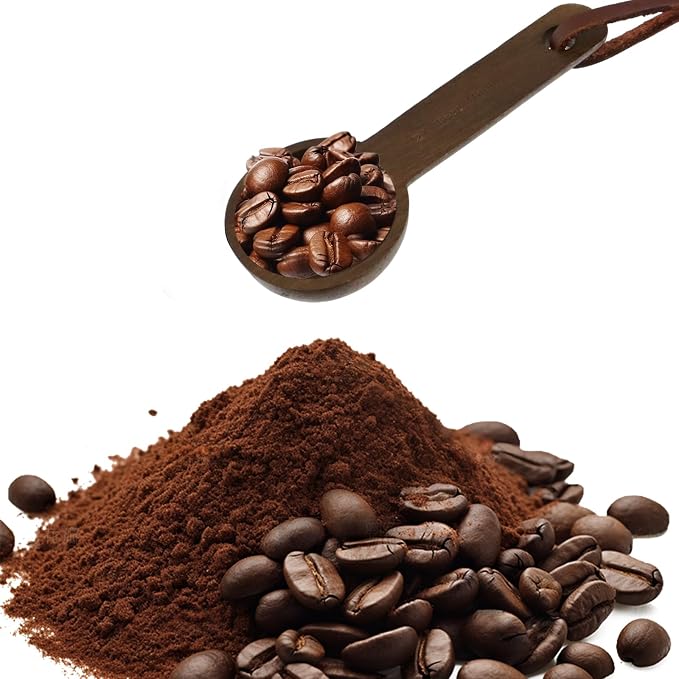 2pcs 10ml Walnut Measuring Spoon and Scoop Wooden Tablespoon 10ml Measuring Scoop 2/3 TBSP Retro Coffee Spoons for Dry Ingredients Ground Tea Spice (Walnut Color, 2/3TBSP)