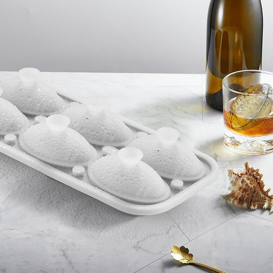 Nax Caki 3D Football Ice Cube Tray, Large Football Silicone Fun Shapes Whiskey Ice Mold with Funnel for Cocktails, Bourbon,Brandy, Whiskey Gifts for Men