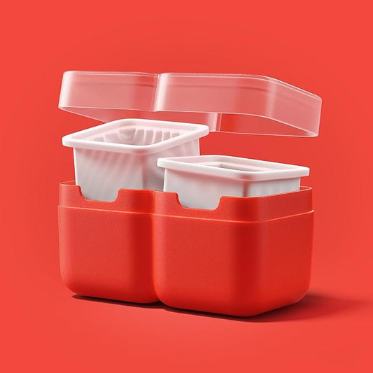 ZOKU Set of 2 Silicone Ice Molds, Luxe, Large Wavy & Faceted Cube Forms for Craft Cocktails, Keeps Drinks Colder Longer with Less Dilution, Easy-Release, BPA-Free