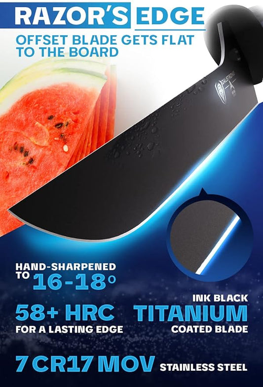 Dalstrong Slicing & Carving Fillet Knife - 10 inch - Night Shark Series-7CR17MOV High Carbon Steel-Titanium Coated-Fillet Knife for Fish & Meat Slicer - Polypropylene Handle - Sheath- NSF Certified