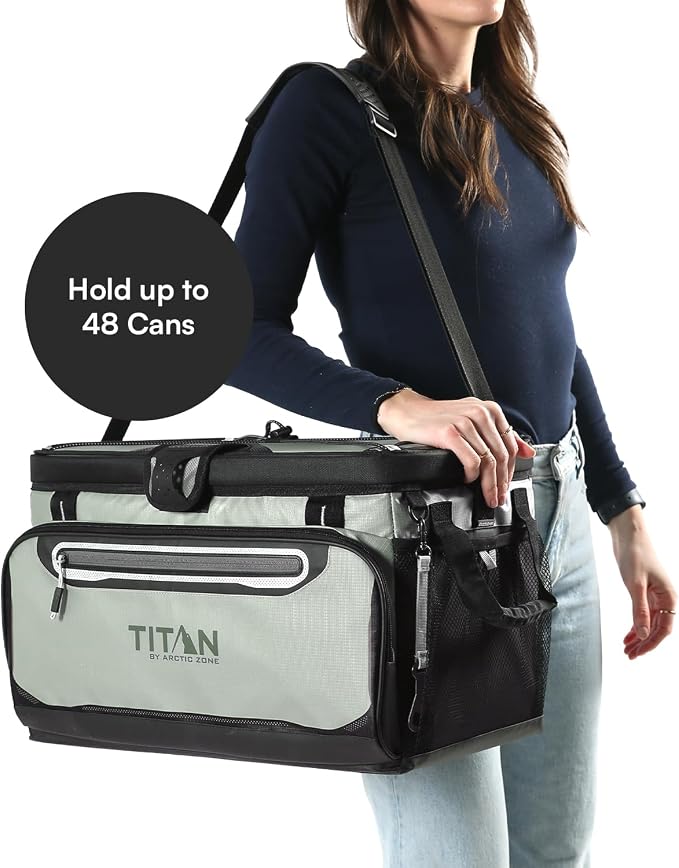 Titan by Arctic Zone Deep Freeze Cooler - Zipperless Hardbody Cooler - Deep Freeze Insulation, HardBody Liner, and SmartShelf