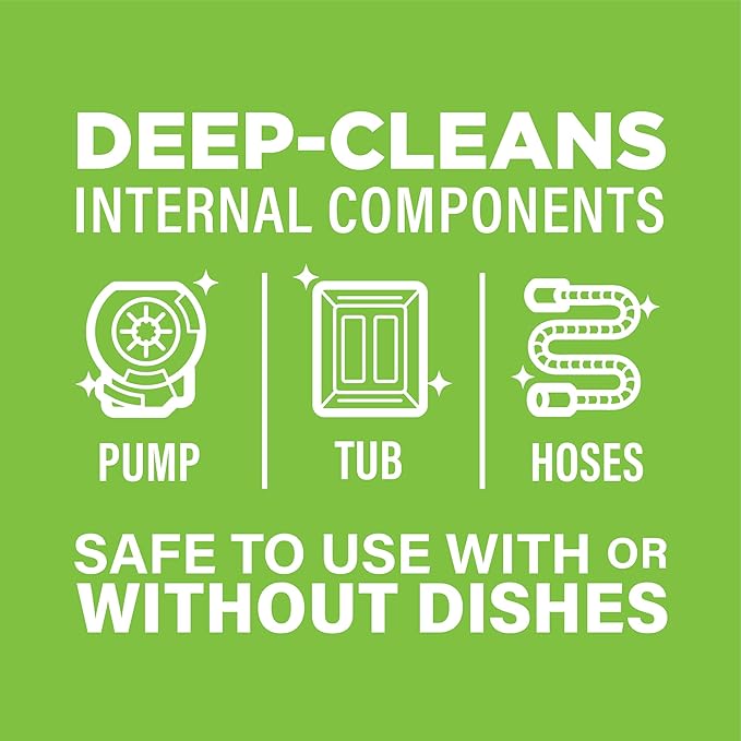 Affresh Dishwasher Cleaner, Helps Power Away Odor Causing Residues & Grime Inside Pump, Tub & Hoses, 12 Tablets, 12 Month Supply