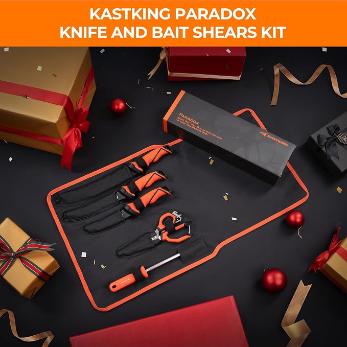 KastKing Paradox Fishing Knife Tool Set, Fishing Gifts for Men, 6-Piece | G4116 German Stainless-Steel Blade, Non-Slip Handle, Corrosion-Resistant, Custom Sheaths, Fishing Gear for Men