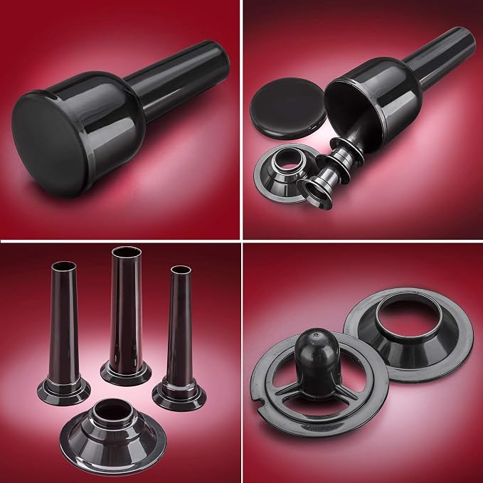 STX Turboforce II "Platinum" Heavy Duty Electric Meat Grinder & Sausage Stuffer: 6 Grinding Plates, 3 S/S Blades, 3 Sausage Tubes, Kubbe, 2 Meat Claws, Burger-Slider Patty Maker - Black